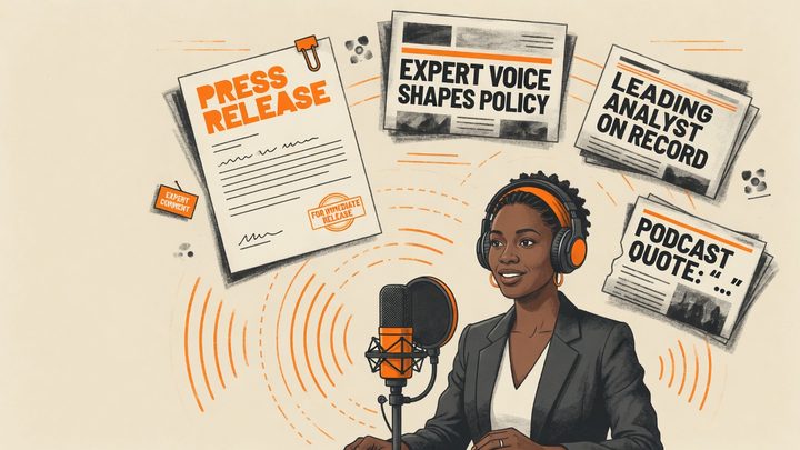 Podcast interview and press coverage that builds expert authority
