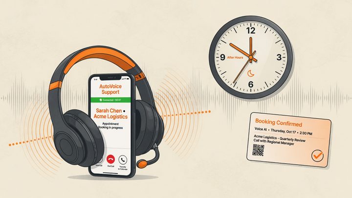 Voice AI answering and booking calls
